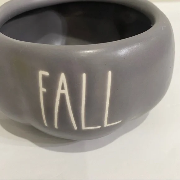 Rae Dunn Mini FALL holiday decor Pumpkin - Grey - 4 inch - Canister - Picture 7 of 10